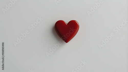 Wallpaper Mural Minimalistic icon of a heart symbol for favorite and like on white background. Torontodigital.ca