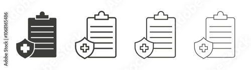 Medical insurance icon pack. vector illustration