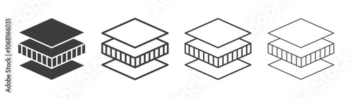 Insulation icon pack. vector illustration