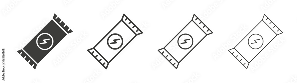 Energy bar icon set vector in black and white colors Energy bar icon set vector in black and white colors