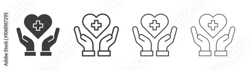 Health insurance icon pack. vector illustration