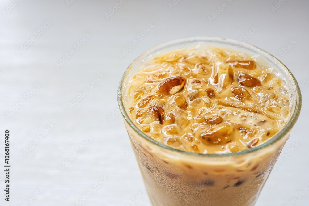 iced coffee on white background iced coffee on white background