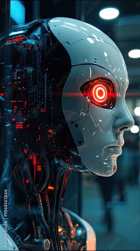 Fototapeta premium Futuristic tech and AI driven concepts