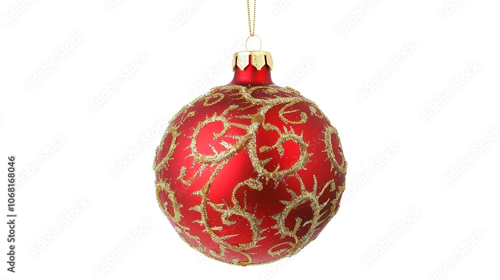 Isolated Christmas Ball on White Background - a festive and charming visual. The isolated Christmas ball on the white background creates a simple yet eye-catching look. It gives the impression of a so Isolated Christmas Ball on White Background - a festive and charming visual. The isolated Christmas ball on the white background creates a simple yet eye-catching look. It gives the impression of a so