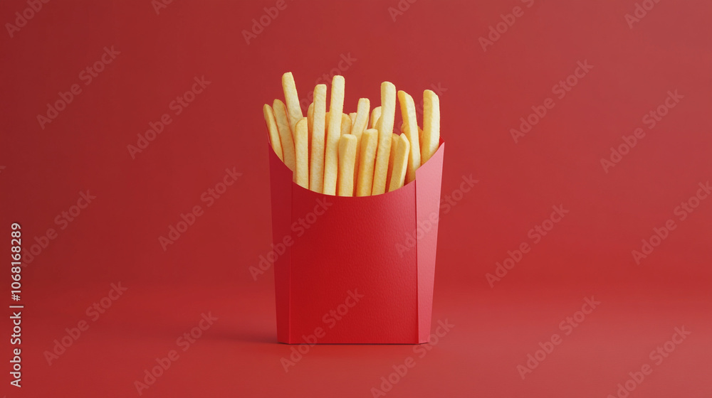 Paper with french fries inside Paper with french fries inside