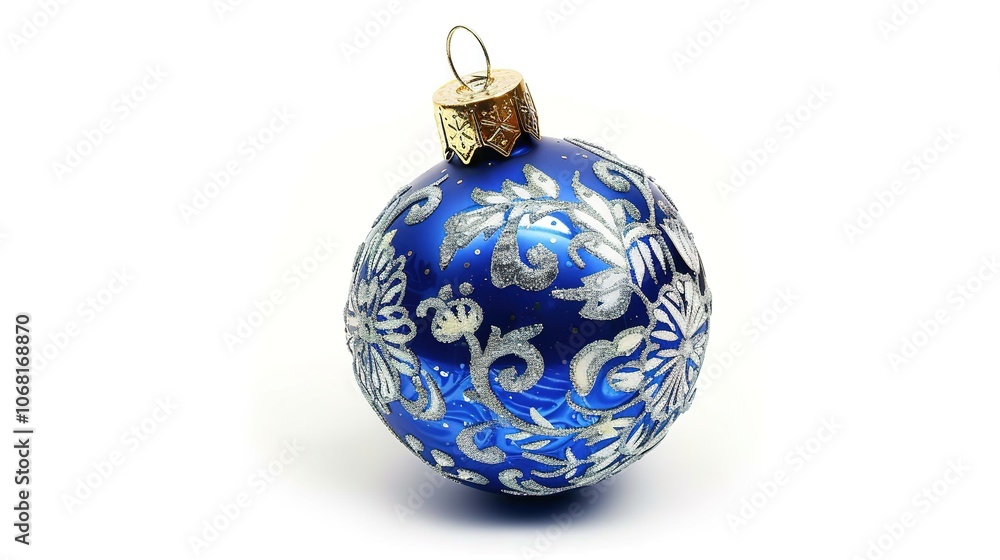 Isolated Christmas Ball on White Background - a festive and charming visual. The isolated Christmas ball on the white background creates a simple yet eye-catching look. It gives the impression of a so Isolated Christmas Ball on White Background - a festive and charming visual. The isolated Christmas ball on the white background creates a simple yet eye-catching look. It gives the impression of a so