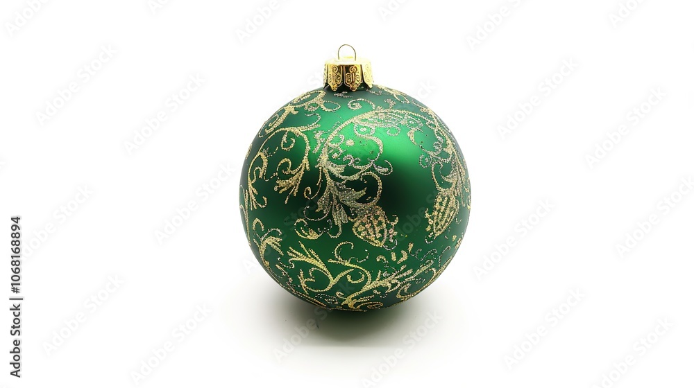 Isolated Christmas Ball on White Background - a festive and charming visual. The isolated Christmas ball on the white background creates a simple yet eye-catching look. It gives the impression of a so Isolated Christmas Ball on White Background - a festive and charming visual. The isolated Christmas ball on the white background creates a simple yet eye-catching look. It gives the impression of a so