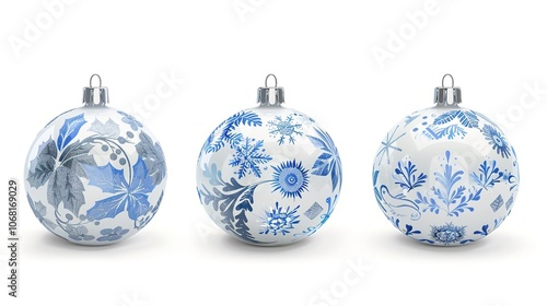 Isolated Christmas Ball on White Background - a festive and charming visual. The isolated Christmas ball on the white background creates a simple yet eye-catching look. It gives the impression of a so