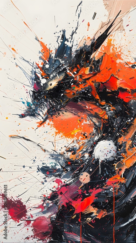 Vibrant abstract paint splashes in a chaotic. Art, painting, energetic, chaotic, expressive, oil,energy, movement, creativity, expression, emotion,contemporary,design, visual,colors Vibrant abstract paint splashes in a chaotic. Art, painting, energetic, chaotic, expressive, oil,energy, movement, creativity, expression, emotion,contemporary,design, visual,colors