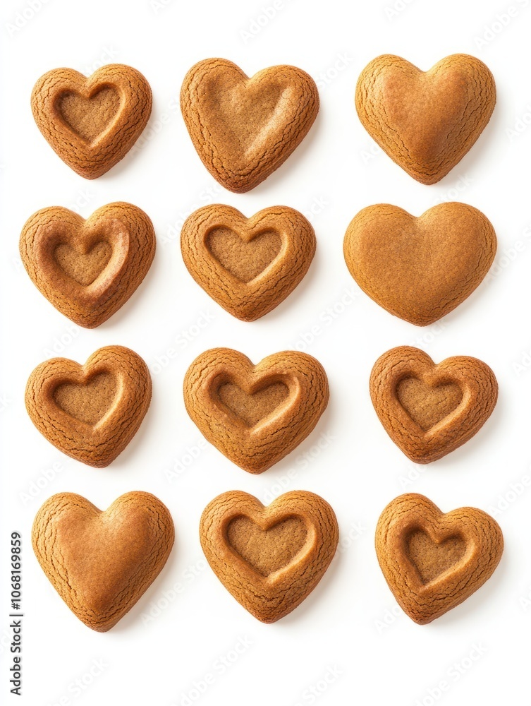 Collection of gingerbread cookies isolated on white background Collection of gingerbread cookies isolated on white background