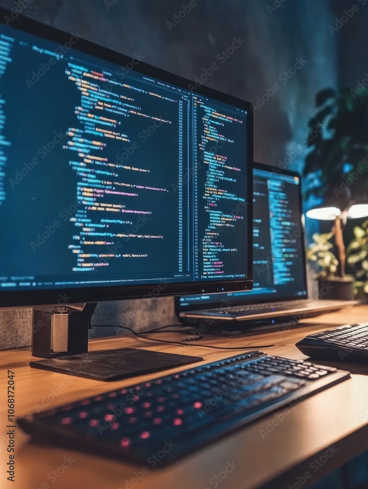 Developing programmer Team Development Website design and coding technologies working in software company office Developing programmer Team Development Website design and coding technologies working in software company office