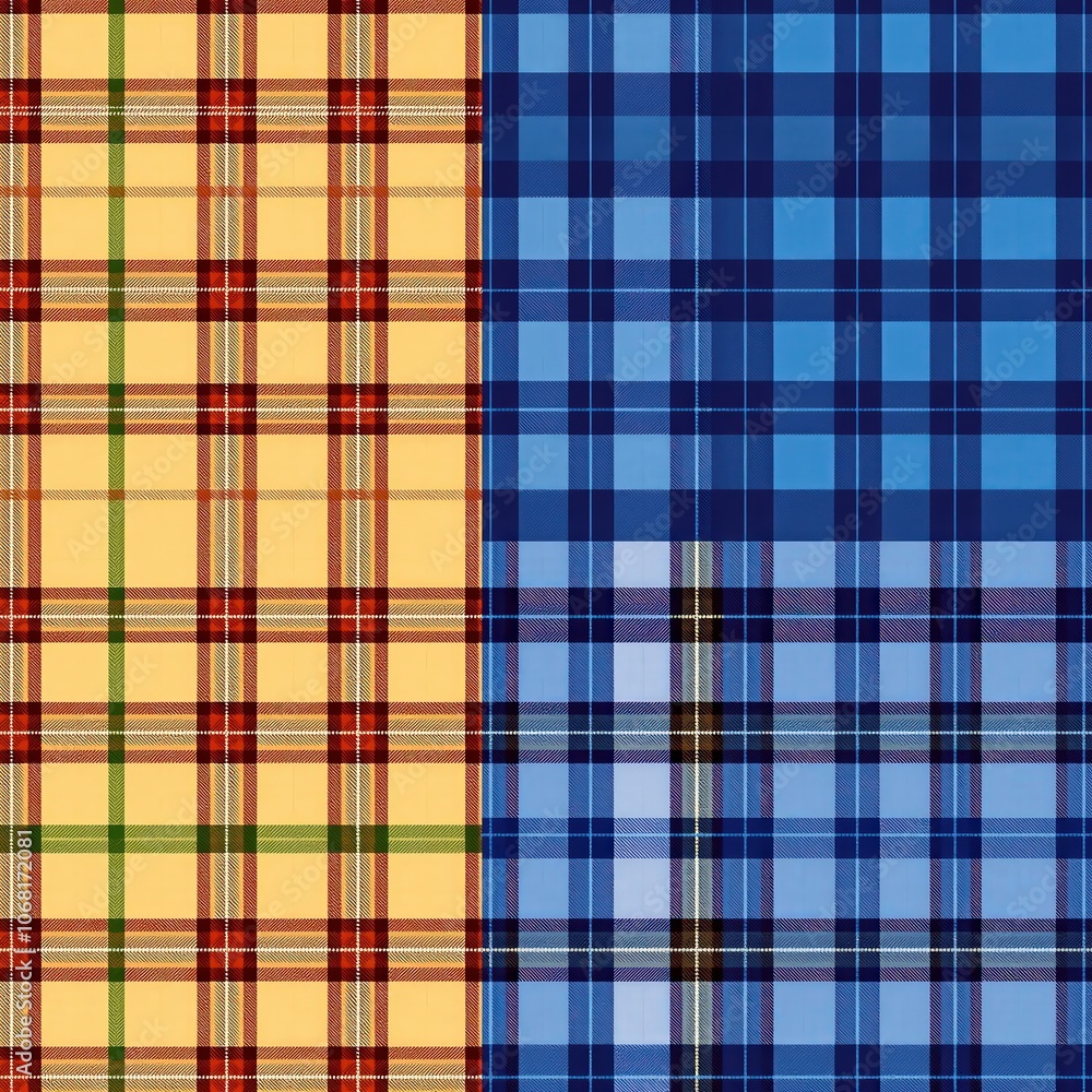 Obraz premium Vibrant Plaid Patterns Perfect for Stylish Home Decor, Fashion Accessories, and Craft Projects