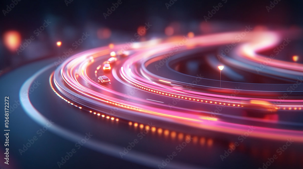 Abstract Light Trails on Futuristic Curved Pathways
Abstract Light Trails on Futuristic Curved Pathways