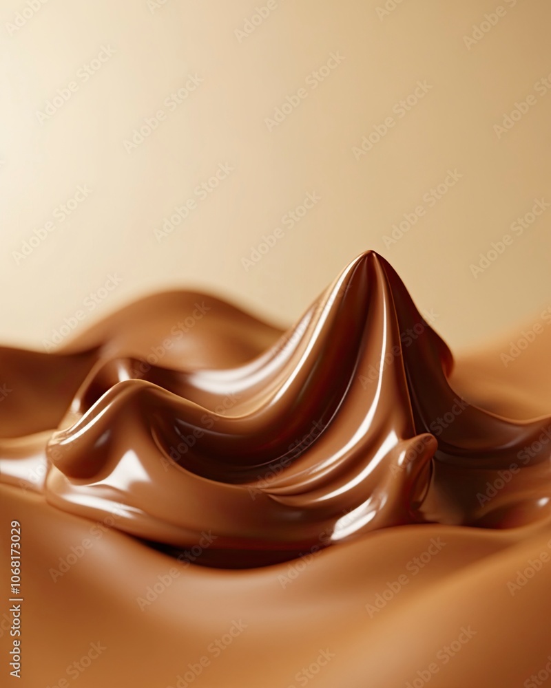 delicious looking milk chocolate dessert, glazed, plain background, depth of field , generative ai delicious looking milk chocolate dessert, glazed, plain background, depth of field , generative ai