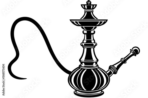 hookah vector  silhouette  illustration