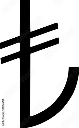 Turkish lira icon . Turkish currency symbol vector
