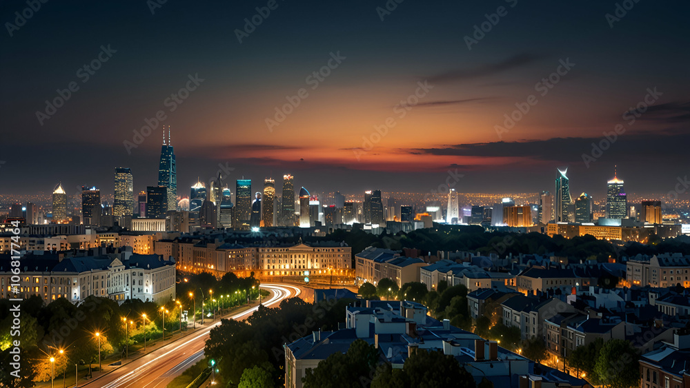 Fototapeta premium view of the city