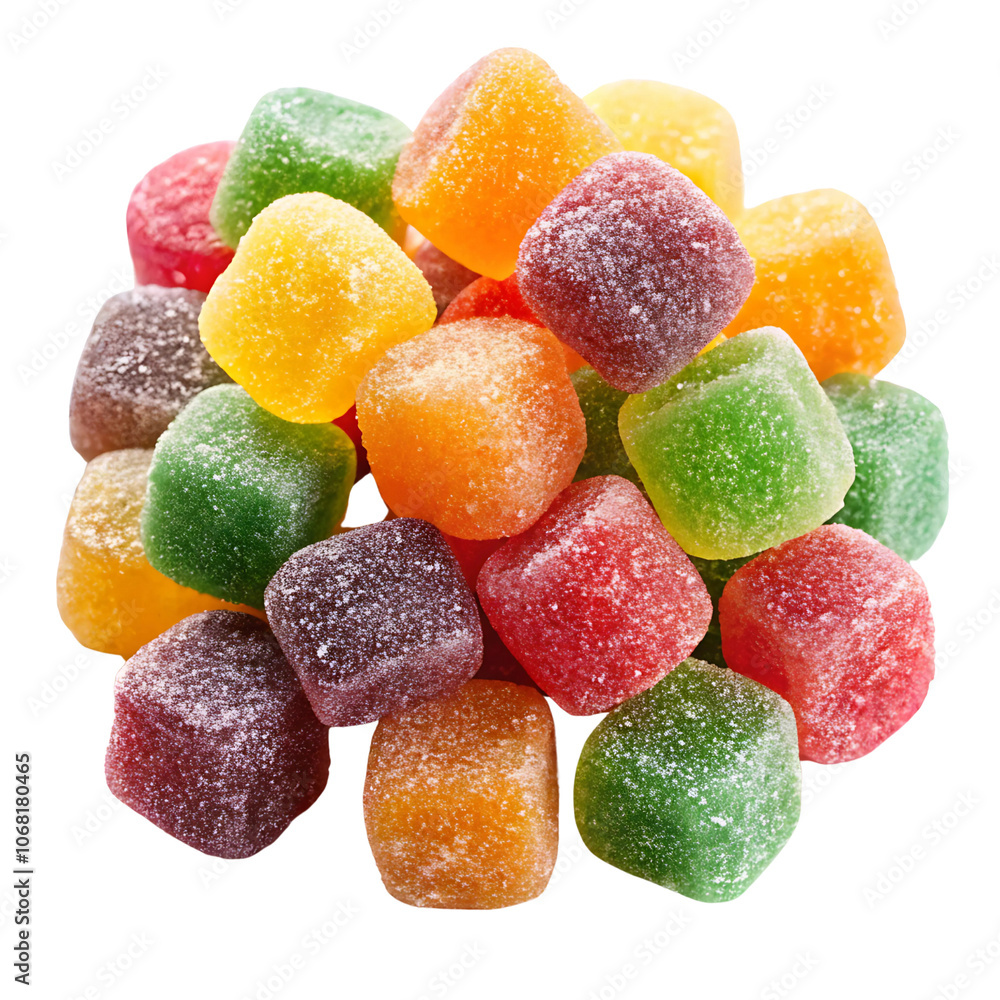 Colorful Sugar-Coated Gummy Candies