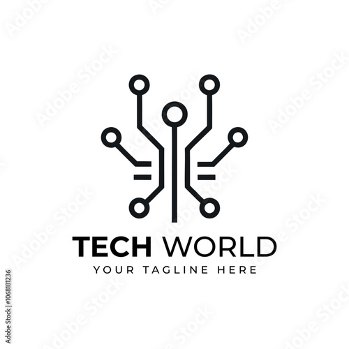 Flat artificial intelligence logo