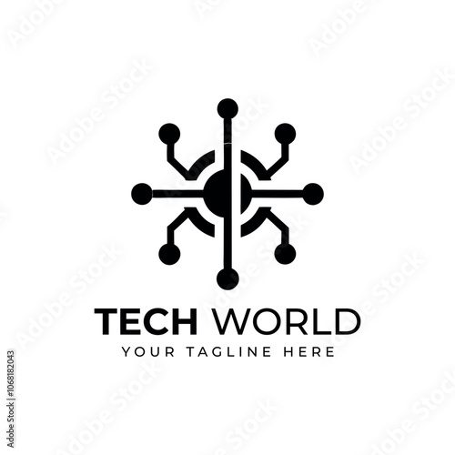 Flat artificial intelligence logo