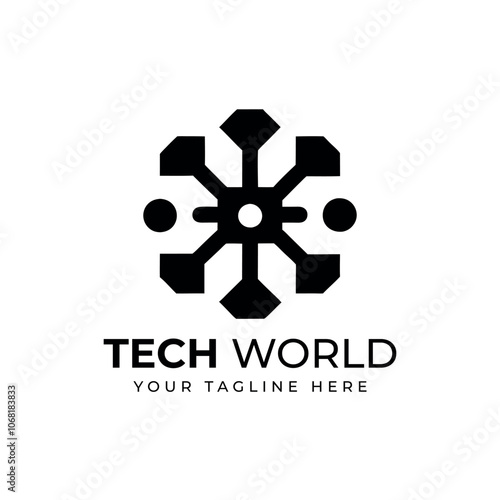 Flat artificial intelligence logo