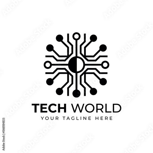 Flat artificial intelligence logo