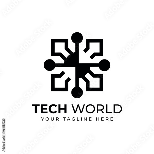 Flat artificial intelligence logo