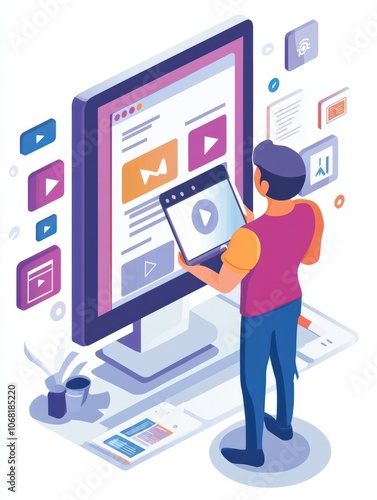 Wallpaper Mural Programmatic Advertising for maximize ads impact. Online rich media native targeting advertising marketing strategy. Programmatic video ads block when viewing site on mobile phone and tablet pc scree Torontodigital.ca