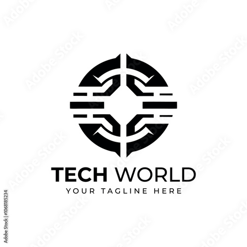 Flat artificial intelligence logo
