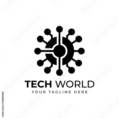 Flat artificial intelligence logo