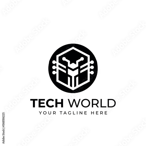 Flat artificial intelligence logo