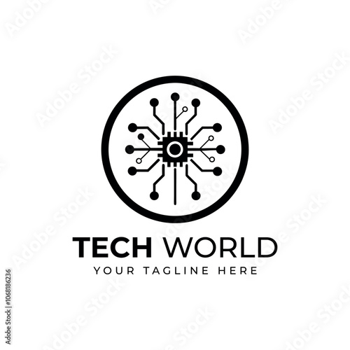 Flat artificial intelligence logo