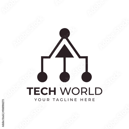 Flat artificial intelligence logo