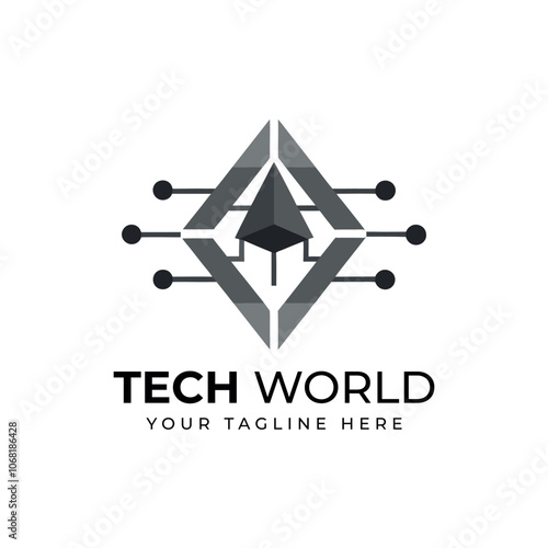 Flat artificial intelligence logo