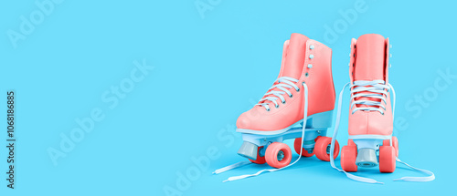 Vintage roller skates on co...