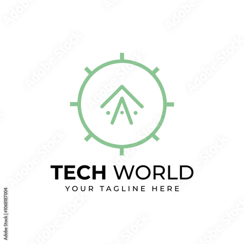 Flat artificial intelligence logo