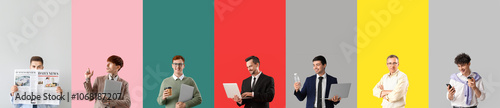 Set of handsome businessmen...