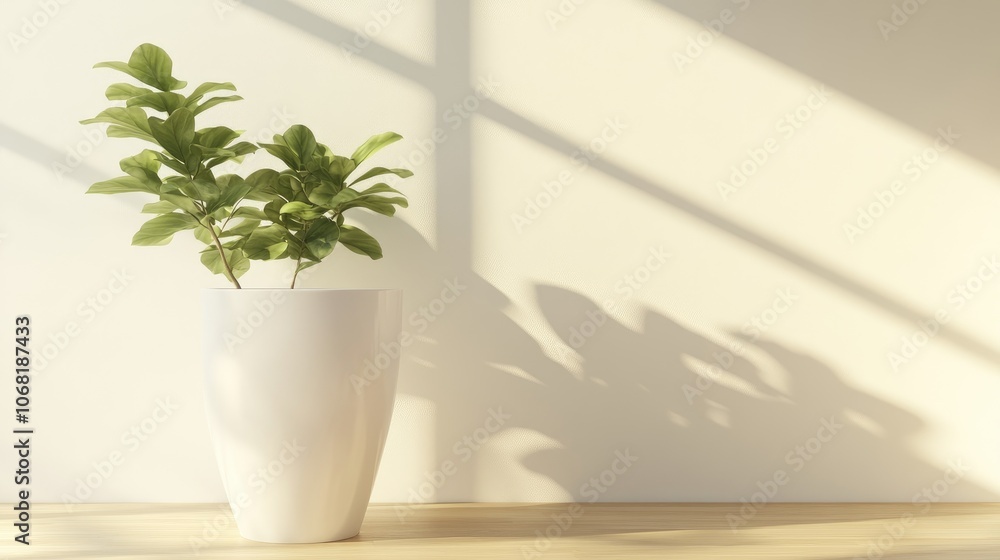 Chic Indoor Plant in Modern Pot with Natural Light Chic Indoor Plant in Modern Pot with Natural Light