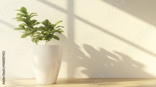 Chic Indoor Plant in Modern Pot with Natural Light