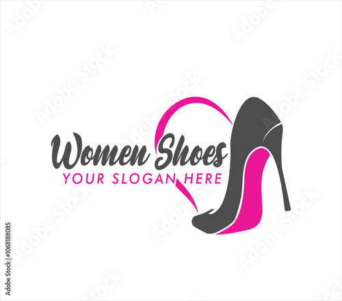 Wallpaper Mural women shoes logo vector illustration template design concept for shoes store shop fashion and feminine Torontodigital.ca