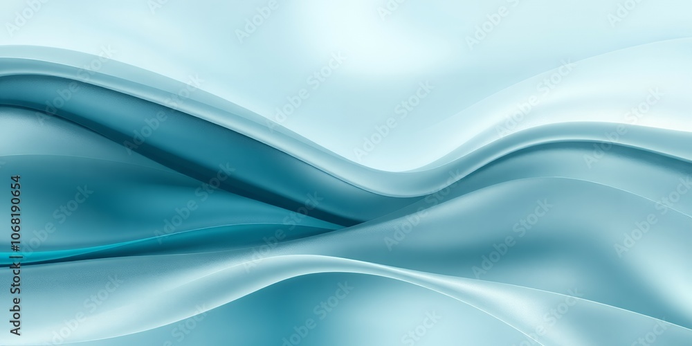 Fototapeta premium Abstract blue and white wavy background.