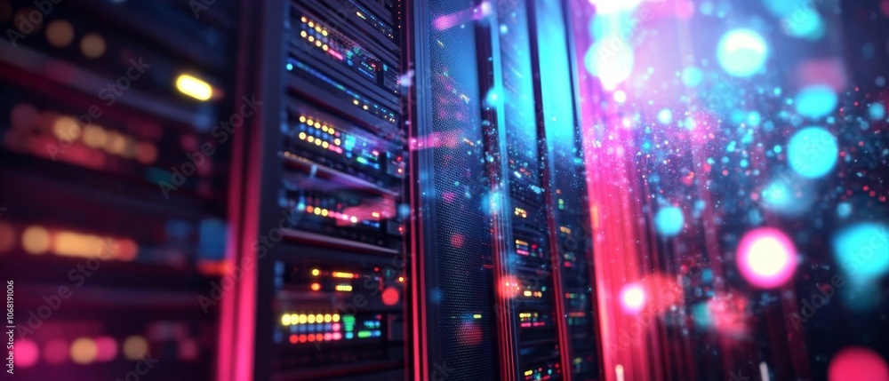 Close-Up View of a Modern and Stylish Database Server for Adobe Stock Close-Up View of a Modern and Stylish Database Server for Adobe Stock