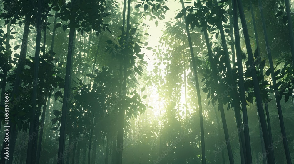 Fototapeta premium A serene minimalist digital visualization of a geometric lotus flower opening in a clear