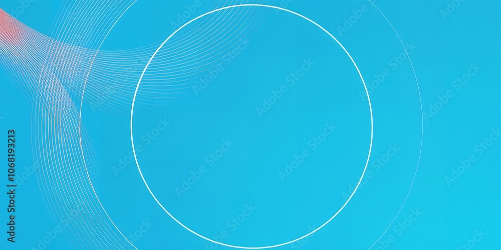 Abstract blue background with white circle and lines Abstract blue background with white circle and lines