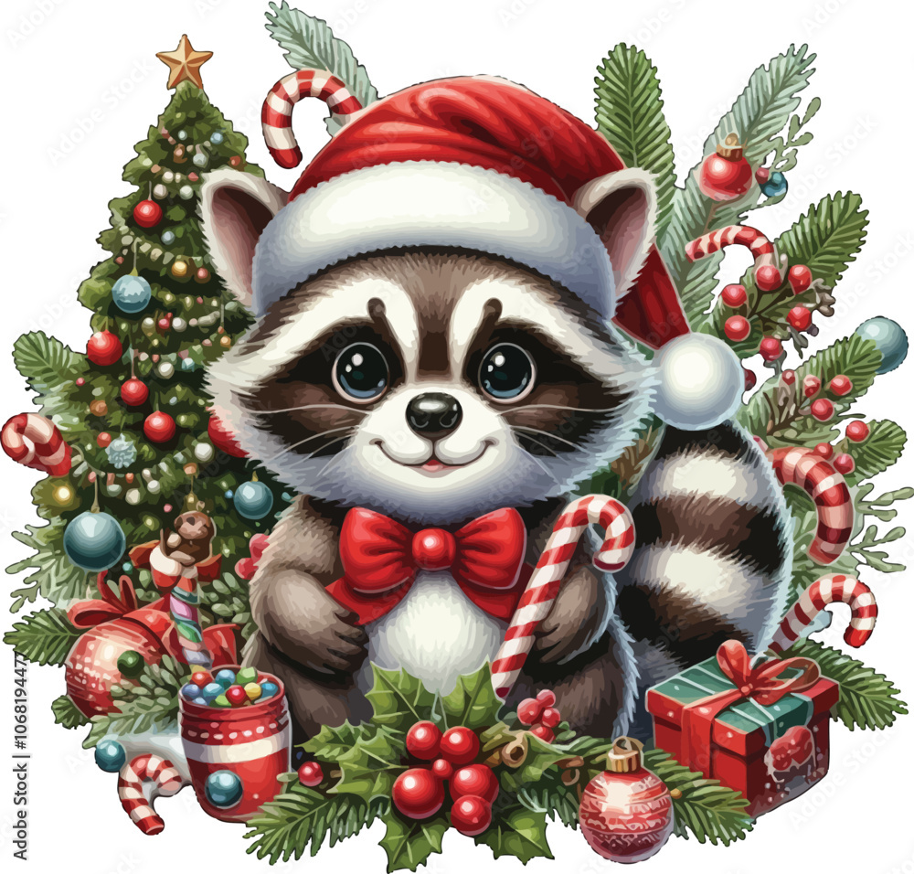 Christmas Raccoon, Christmas Christmas Raccoon, Christmas