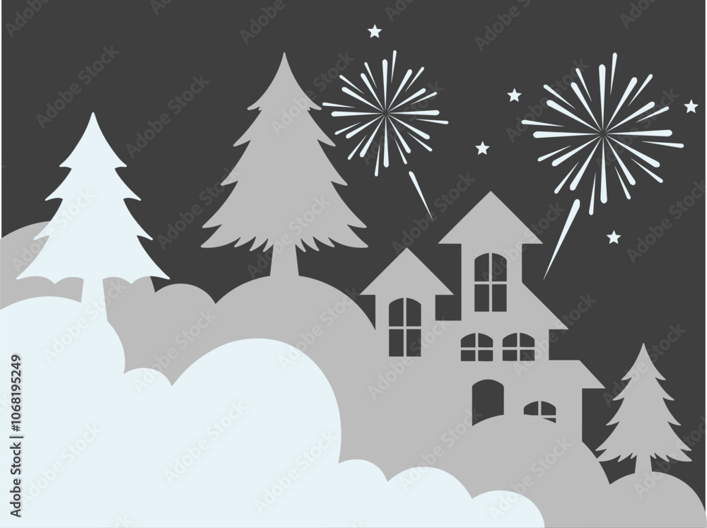 Obraz premium Happy New Year Background Illustration