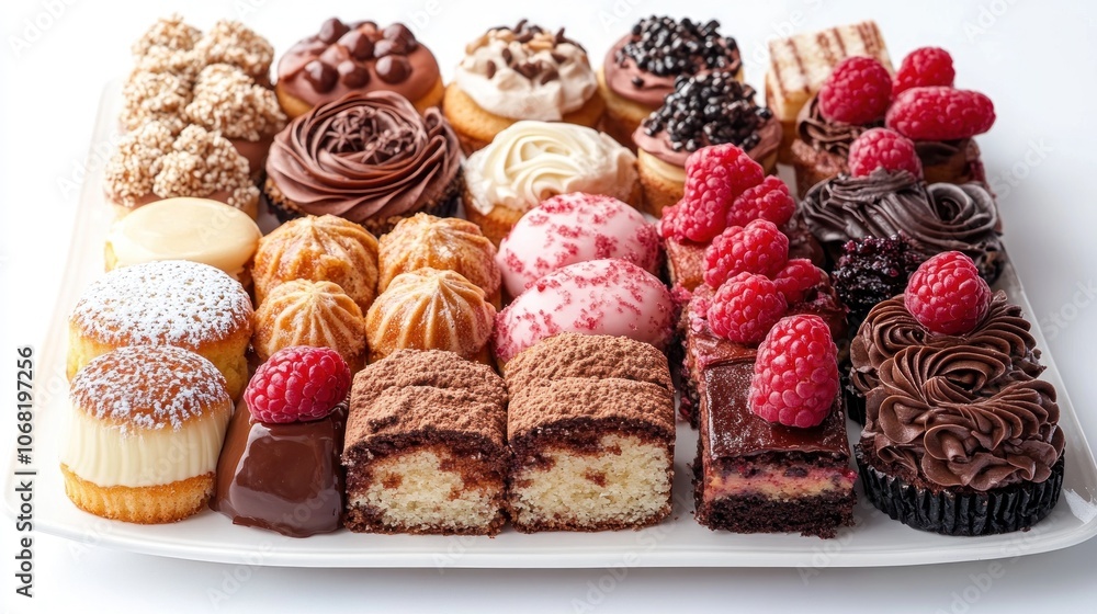 Assortment of Delicious Mini Cakes Assortment of Delicious Mini Cakes