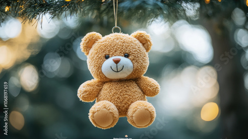 Wallpaper Mural Christmas Tree and Bear Toys Torontodigital.ca