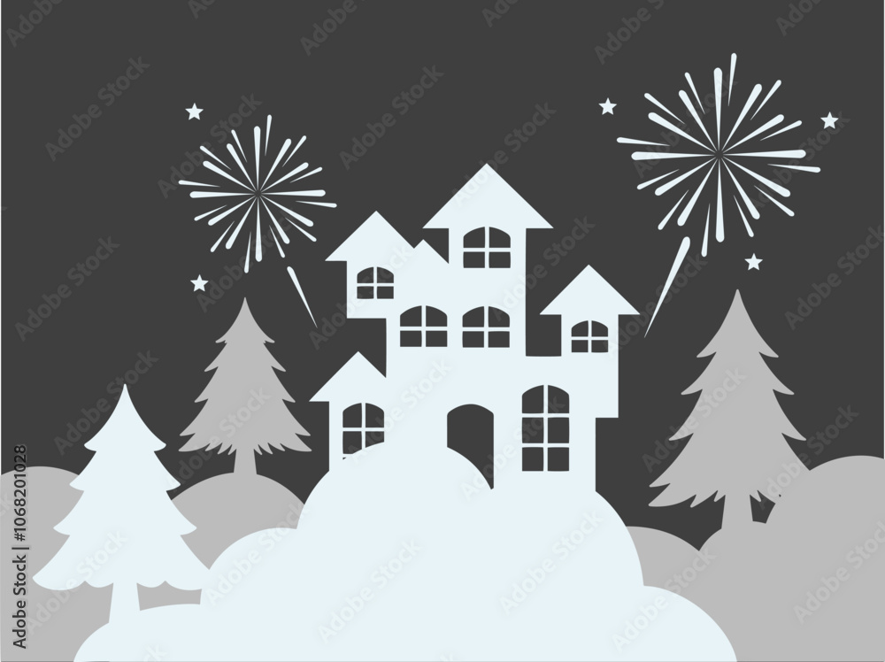 Eve New Year 2025 Background Illustration Eve New Year 2025 Background Illustration