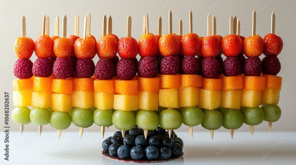 Colorful Fruit Skewers